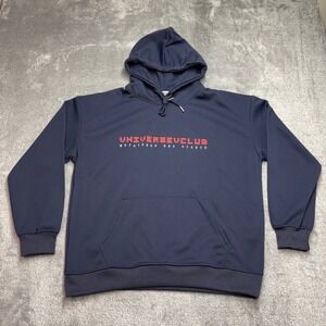 VVVCUniverse Club Hoodie Men M Navy Blue Excellent MetaverseEra Graphic Pullover